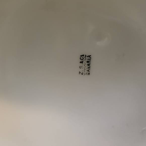 Antique Bavaria hand painted Tea Pot - Pretty - Small - green with roses - Picture 6 of 6